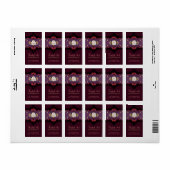 Delicate roze Paarse fractale kunst Verticaal Etiket (Full Sheet)