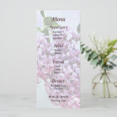 Delicate Roze Sering Wedding Menu (Staand voorkant)