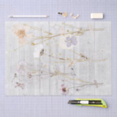 delicate rustige gedroogde wilde bloemen tissuepapier (Craft)