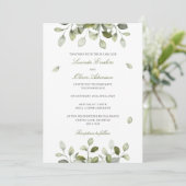 Delicate Sage Eucalyptus Wedding Invitation (Debout devant)