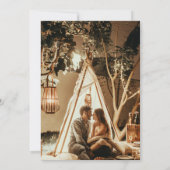 Delicate SageGreen Botanische Bloemen Bruiloft Uit Kaart (Achterkant)