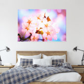 Delicate Sakura Flowers Canvas Afdruk (Insitu (Slaapkamer))