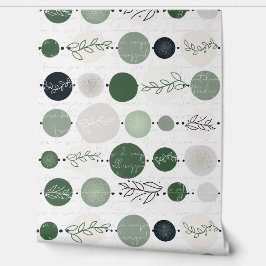 delicate sand and green abstract pattern behang