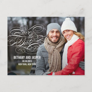 Delicate Script De Briefkaarten Date opslaan