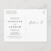 Delicate Script Wijziging Van Plannen Uitstel Aankondigingskaart (Achterkant)