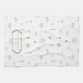 Délicate Serviette de thé Monogramme du jardin de  (Horizontal)