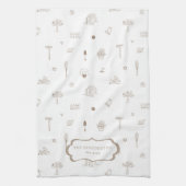 Délicate Serviette de thé Monogramme du jardin de  (Vertical)