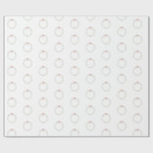 Delicate Shabby Petite Wreath Pink Bow Gift Cadeaupapier (Vlak)