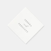 Delicate Silver Calligraphy Wedding Servet (Hoek)