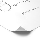 Delicate Silver Love is Sweet Weduwen Sign Poster (Hoek)