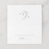 Delicate Silver Monogram Folded Wedding (Buitenkant ongevouwen)