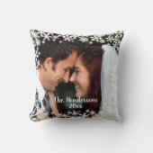 Delicate Sneeuwvlok Aanpasbare Foto Kussen (Voorkant)