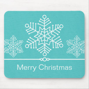 Delicate Snowflakes Kerstmis Mousepad Muismat