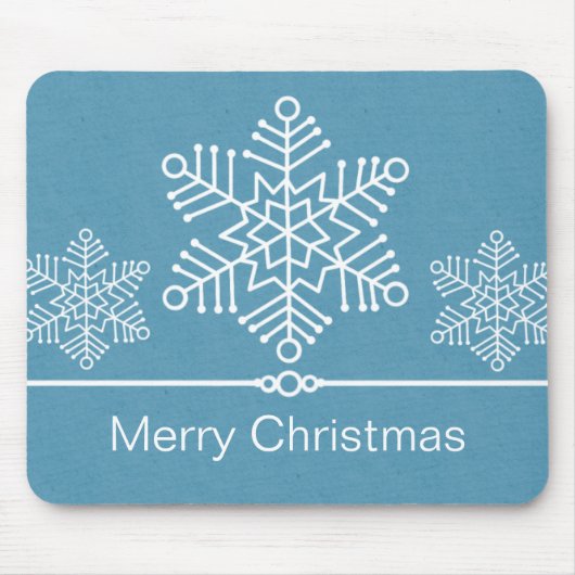 Delicate Snowflakes Kerstmis Mousepad Muismat (Voorkant)