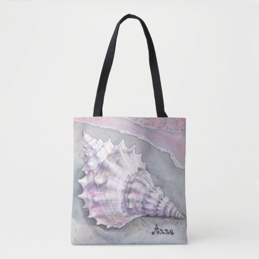 Delicate Soft Pastel Lilac Seashell Draagtas (Voorkant)