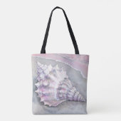 Delicate Soft Pastel Lilac Seashell Draagtas (Achterkant)