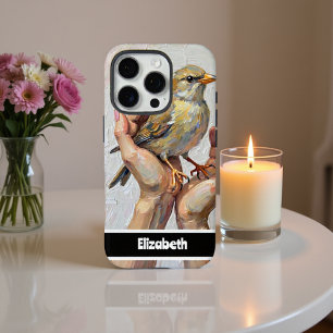 Delicate Sparrow Design iPhone 16 Pro Hoesje