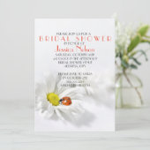 Delicate Spring Daisy Ladybug Vrijgezellenfeest Kaart (Staand voorkant)