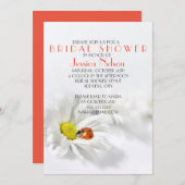 Delicate Spring Daisy Ladybug Vrijgezellenfeest Kaart (Voorkant / Achterkant)