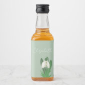 Delicate Spring Snowdrop Flower  Likeurfles Etiket (Voorkant)