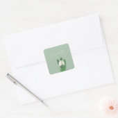 Delicate Spring Snowdrop Flower  Vierkante Sticker (Envelop)