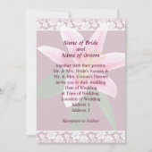 Delicate Stargazer Lily Wedding Invitation Set Kaart (Voorkant)