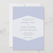 Delicate Stippen Blue Wedding Kaart (Voorkant)