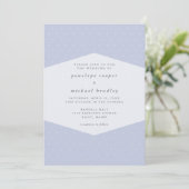 Delicate Stippen Blue Wedding Kaart (Staand voorkant)