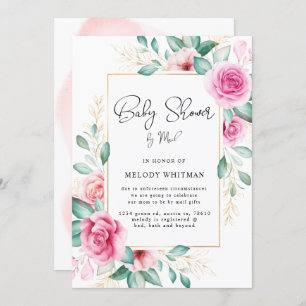 Delicate tuin Bloemen Baby shower per post Kaart