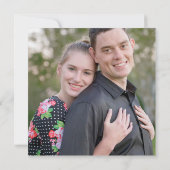 DELICATE TYPOGRAPHY Hand Lettered Square Wedding Kaart (Achterkant)