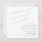 DELICATE TYPOGRAPHY Hand Lettered Square Wedding Kaart (Voorkant)