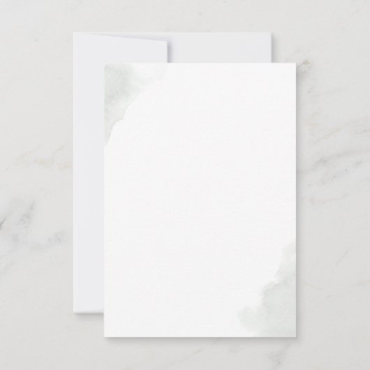 Delicate Verdure et Feuilles d'or mariage RSVP (Dos)