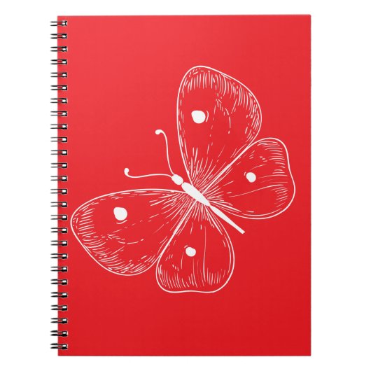 Delicate Vlinder Schets Notitieboek (Voorkant)