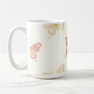 Delicate Vlinders Naadloos Patroon Koffiemok
