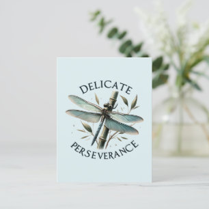 Delicate Volharding - Artistieke Libel Briefkaart