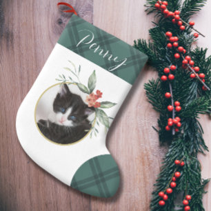 Delicate Waterverf bloemenkerst Kleine Kerstsok