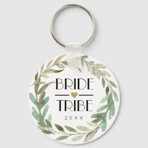 Delicate Waterverf Greenery Bride Tribe Sleutelhan Sleutelhanger