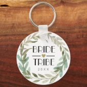 Delicate Waterverf Greenery Bride Tribe Sleutelhan Sleutelhanger (Voorkant)
