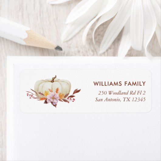 Delicate Waterverf najaar pomkin Etiket (Insitu)