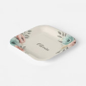 Delicate Waterverf Sketchy Flowers Papieren Bordje (Gebogen)