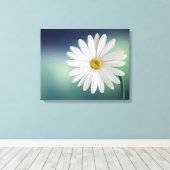 Delicate White Daisy Canvas Afdruk (Insitu (Houten vloer))
