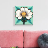 Delicate White Flower Canvas Afdruk (Insitu (Woonkamer))