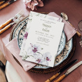 Delicate White Orchid bruiloft diner repetitie Kaart