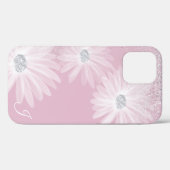 Delicate White Ribbon Flowers Monogram Case-Mate iPhone Case (Achterkant (horizontaal))