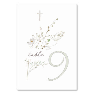 delicate wilde bloemen boeket Doop n 9 Kaart