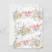 Delicate Wildflower Baby shower Kaart (Achterkant)