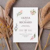 Delicate Wildflower Botanical Wedding Invitation