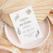 Delicate Wildflower Botanical Wedding Invitation