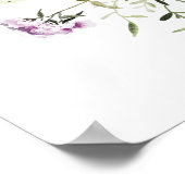 Delicate Wildflower Bruiloft Feest Welkomstposter Poster (Hoek)