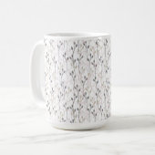 Delicate Wildflower Design in Zachte Pastels Koffiemok (Voorkant links)